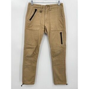 PUBLISH TODAY FOR TOMORROW Brown Beige Moto Zipper Slim Jogger Pants Size 28